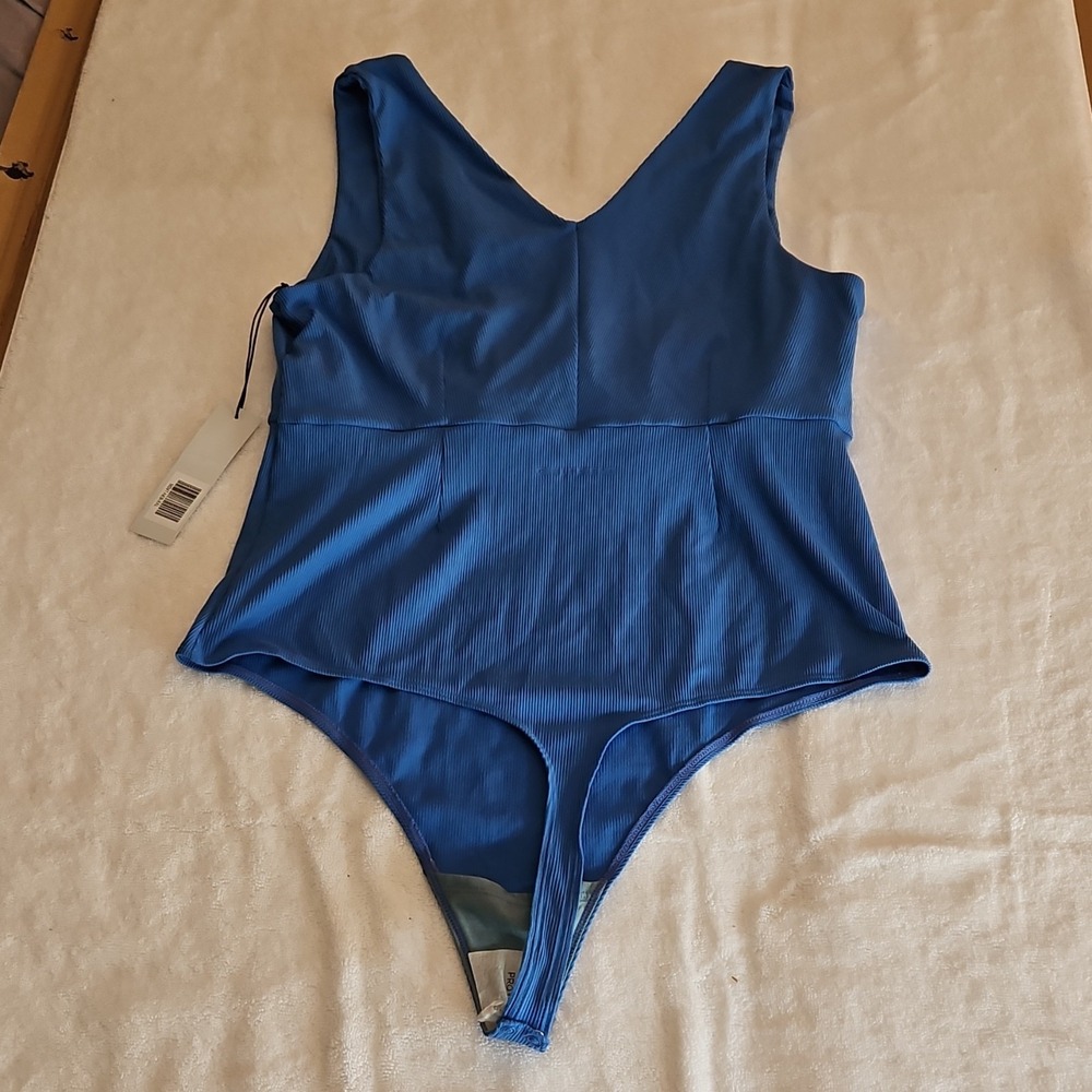 Girlfriend Collective Blue One Piece Bodysuit Women's XXL Stretch Wireless - Picture 2 of 5